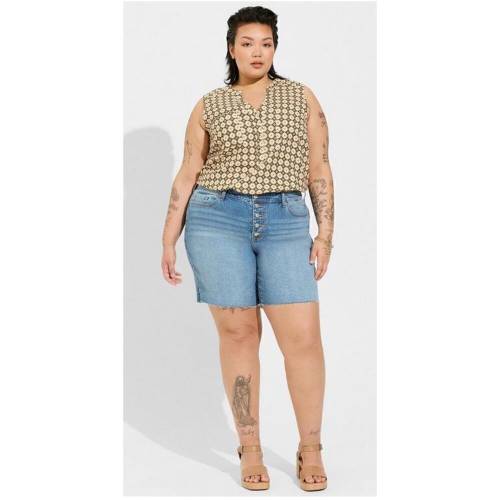 Torrid Harper Linen Pullover‎ Tank in Mindy Motifs Size 2 NWT